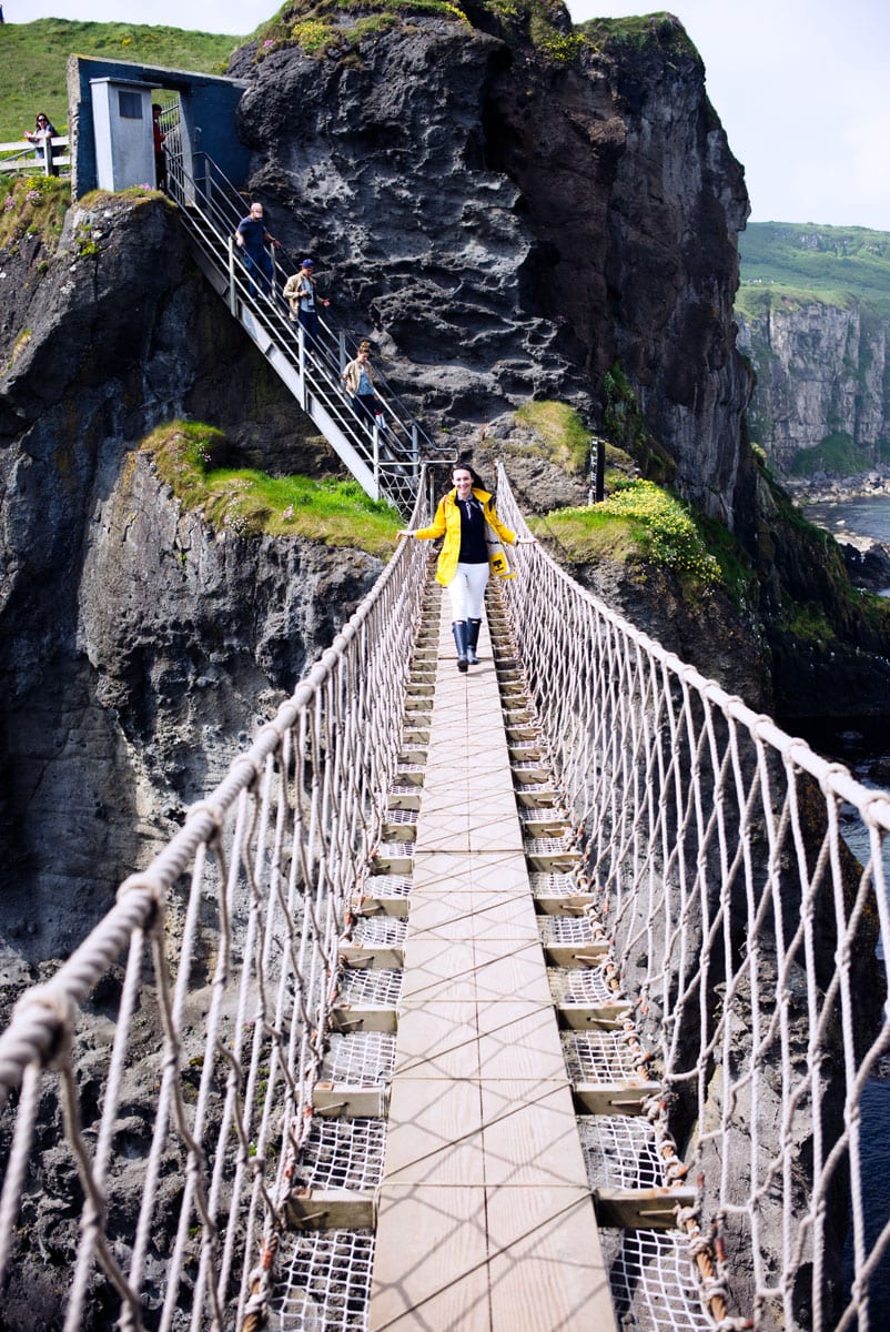 The CarrickaRede Rope Bridge in Northern Ireland