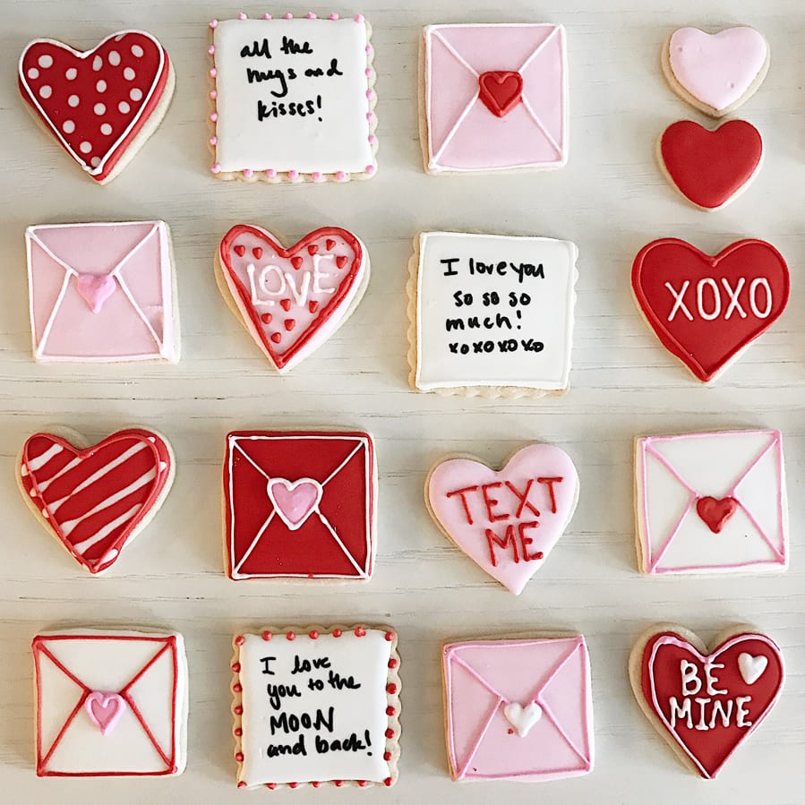 Valentine's Day Sugar Cookies with Royal Icing Carly the Prepster