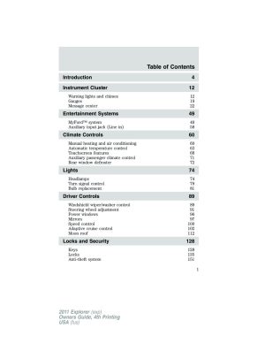 🥇 2011 Ford Explorer Owner's Manual in PDF!
