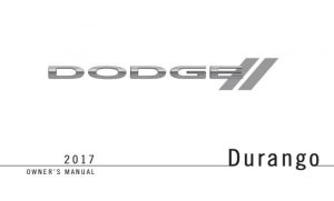 🥇 2017 Dodge Durango Owner's Manual in PDF!