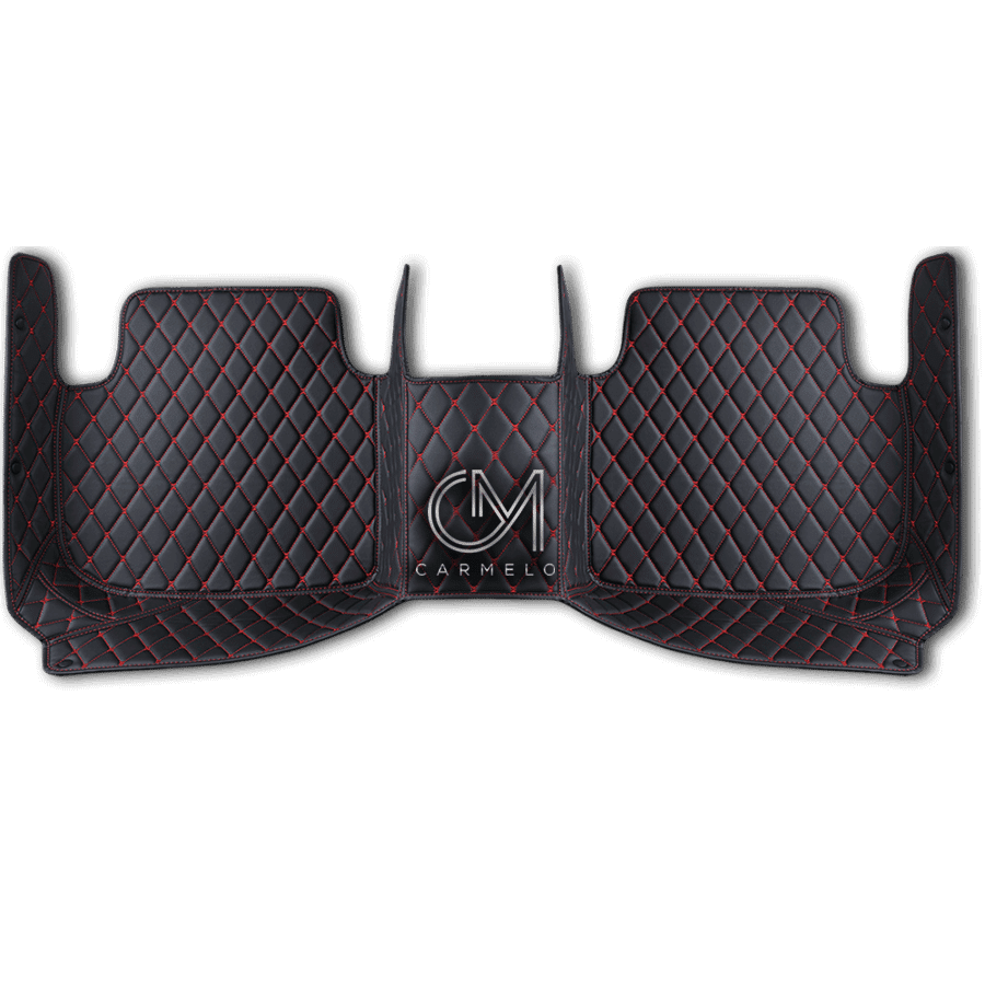 Black and Red Luxury Custom Car Floor Mats Carmelo Car Mats