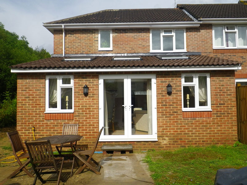 Two storey and a single storey house extension