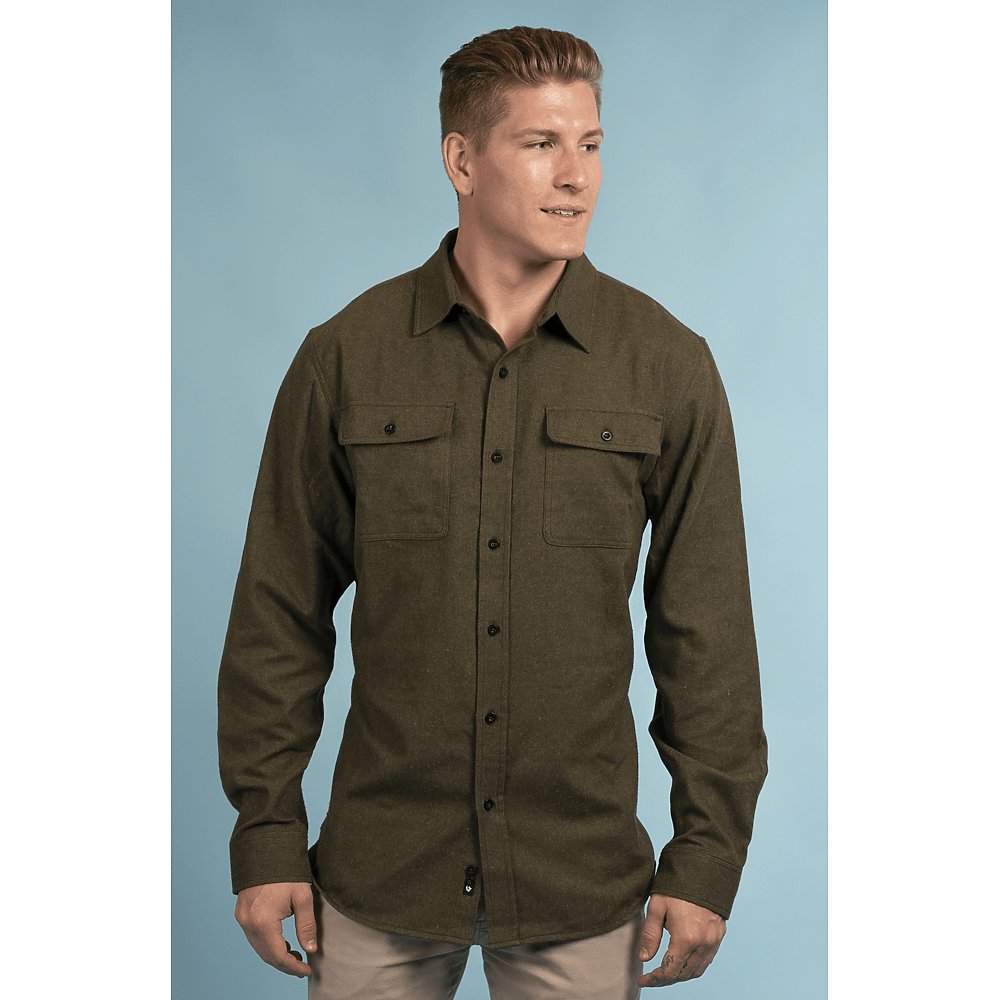 Burnside Mens Solid Flannel Shirt CarolinaMade