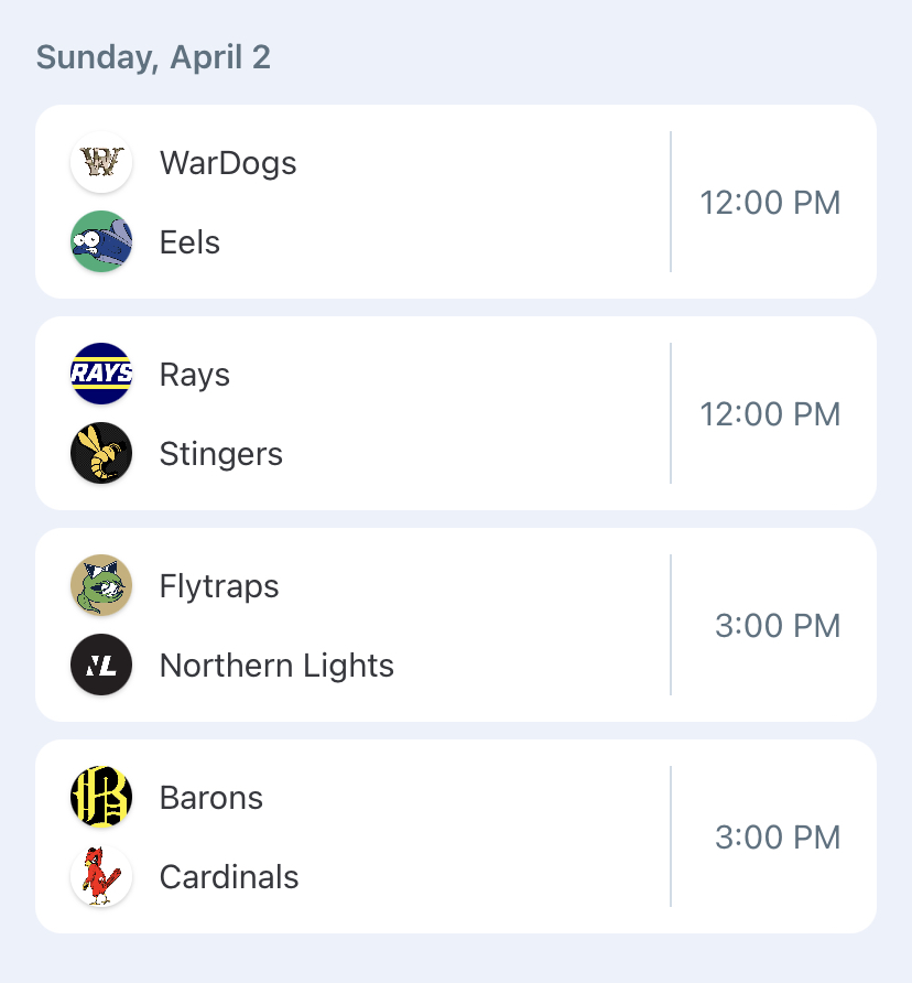 Calendar Carolina Men's Baseball