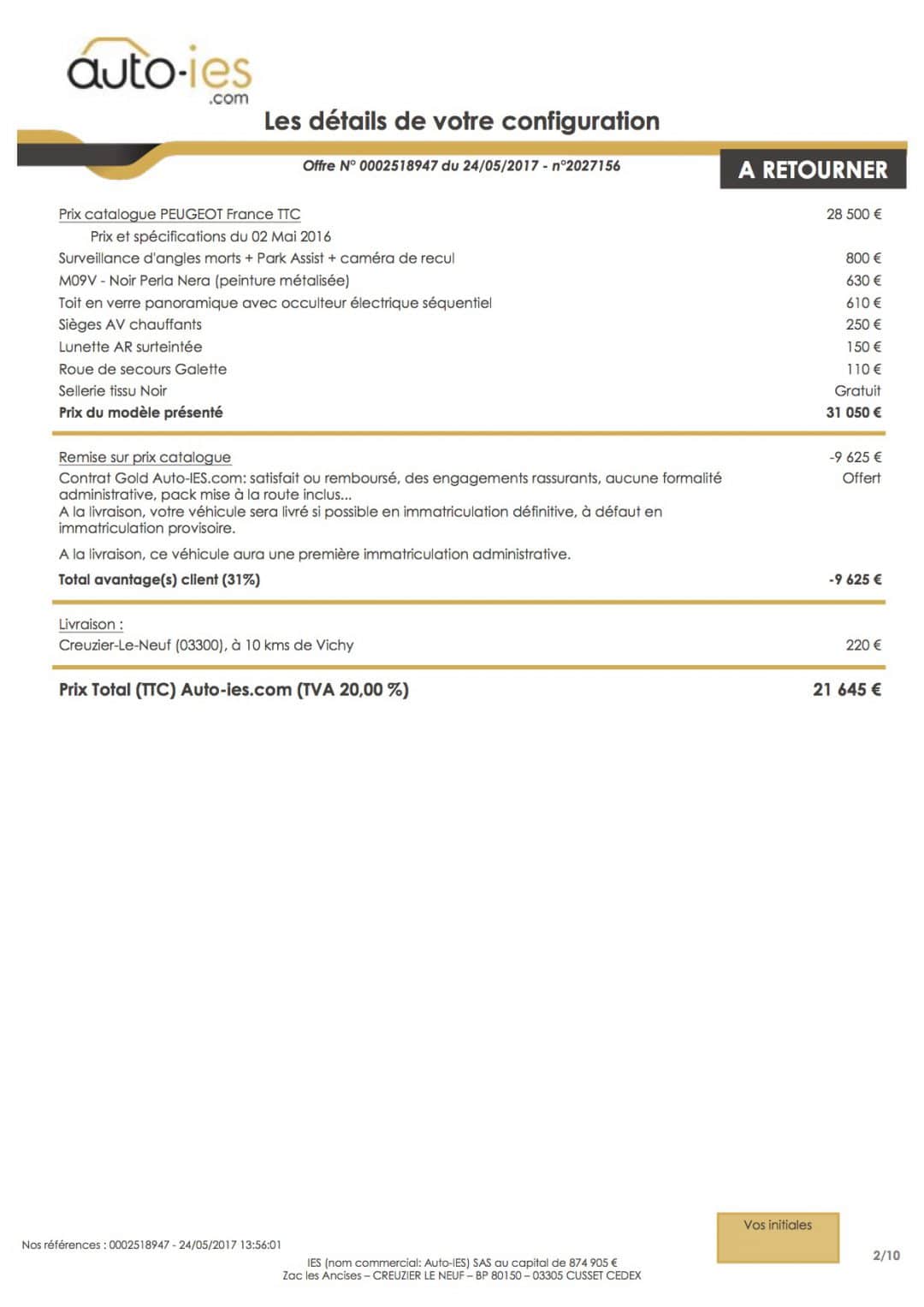 Comment vérifier le bon de commande d'une voiture