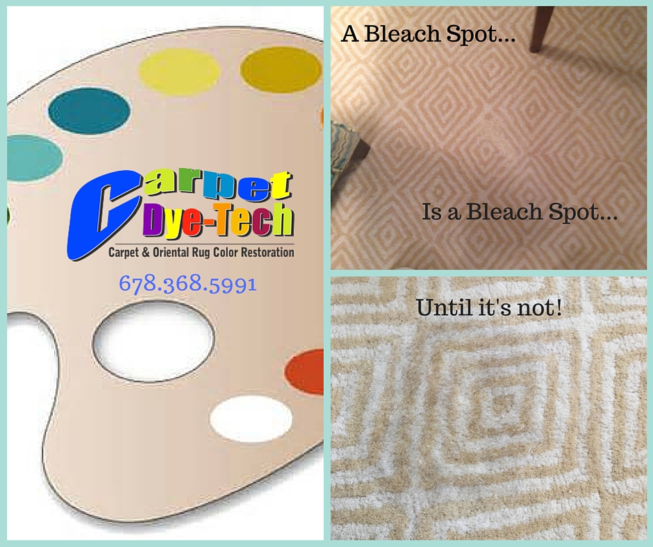 Bleach Damaged Stain Recolor Carpet Repair Carpet DyeTech Atlanta