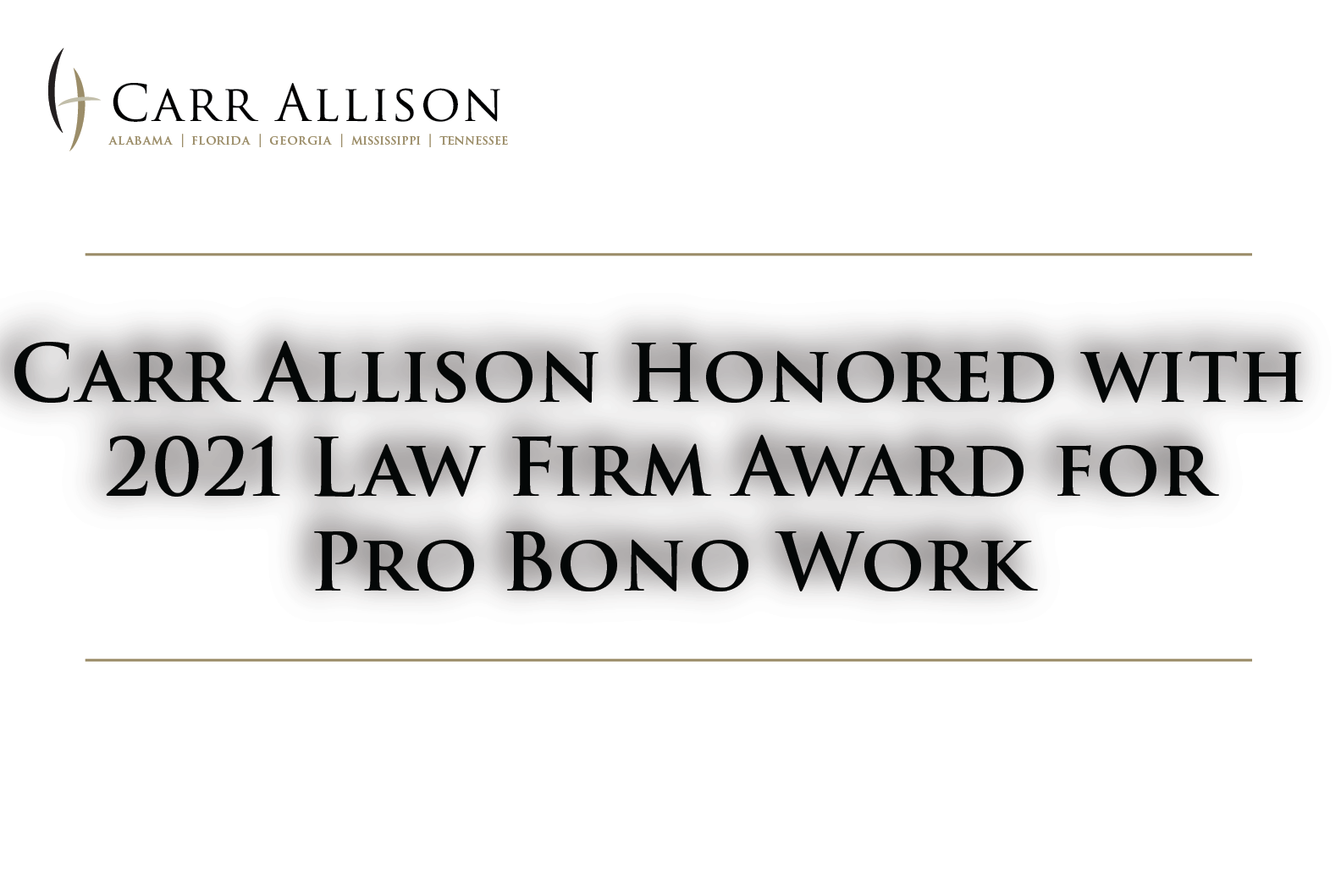 Carr Allison Honored with Law Firm Award from Alabama State Bar Carr