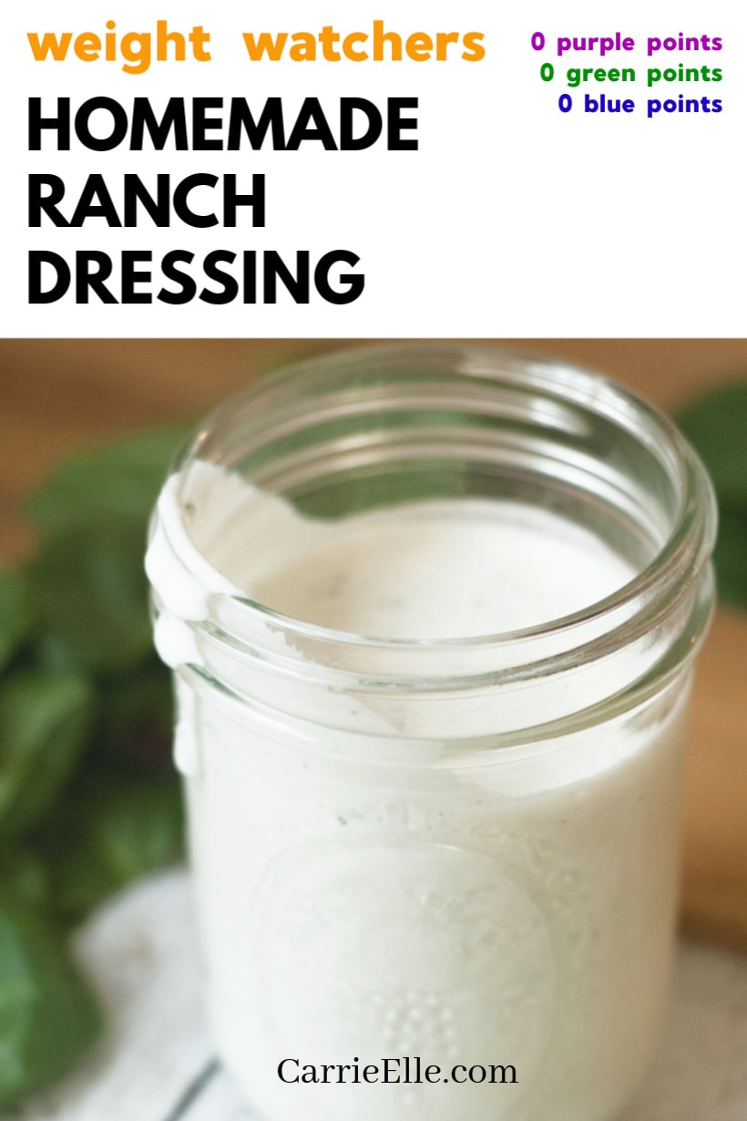 21 Day Fix Ranch Dressing (with Weight Watchers Points) Carrie Elle