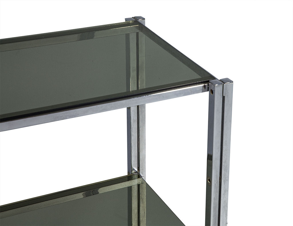 Pair of Polished Chrome Bookcases Carrocel Fine Furniture