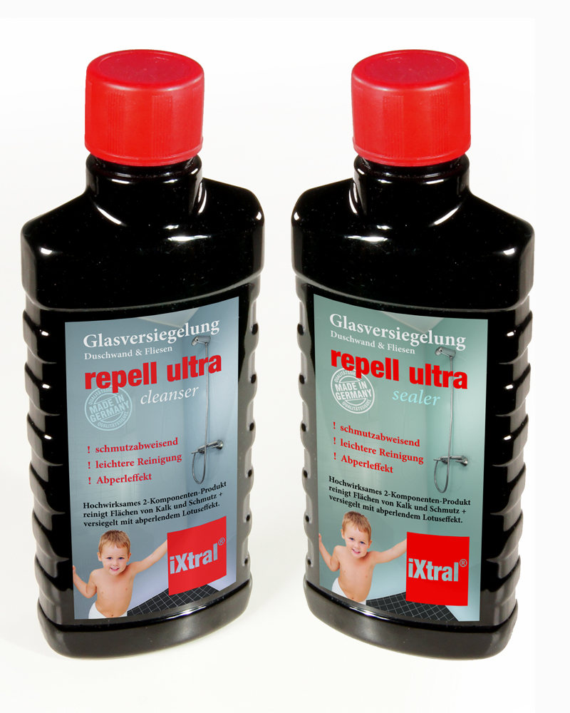 iXtral® repell ultra GlasVersiegelung Set inkl ProfiReiniger vs Kalk