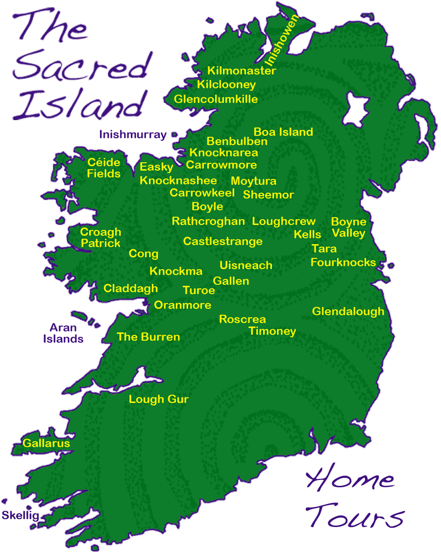 A clickable map of Irish sites and monuments Sacred Island Guided Tours