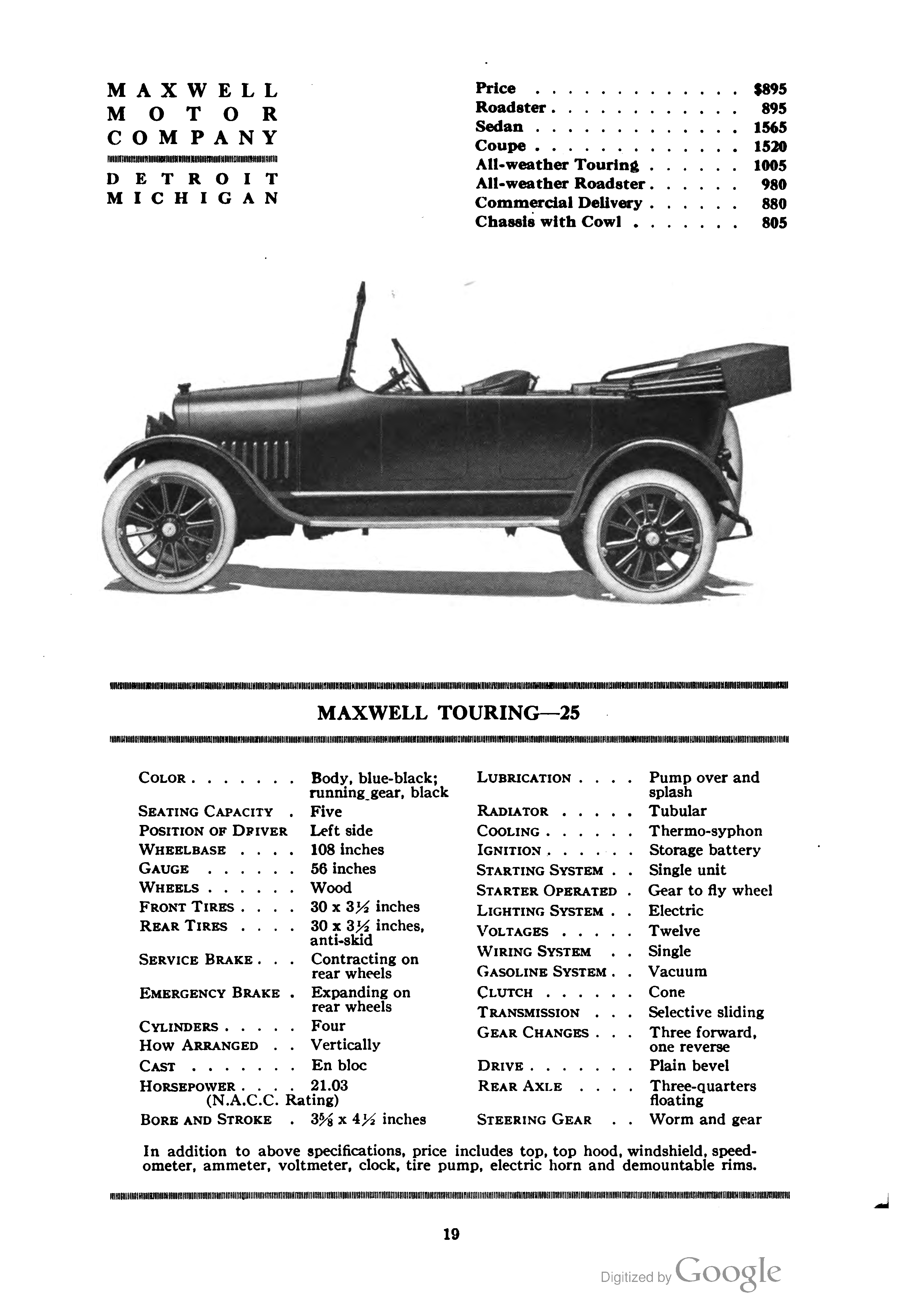 Maxwell Model 25 The Crittenden Automotive Library