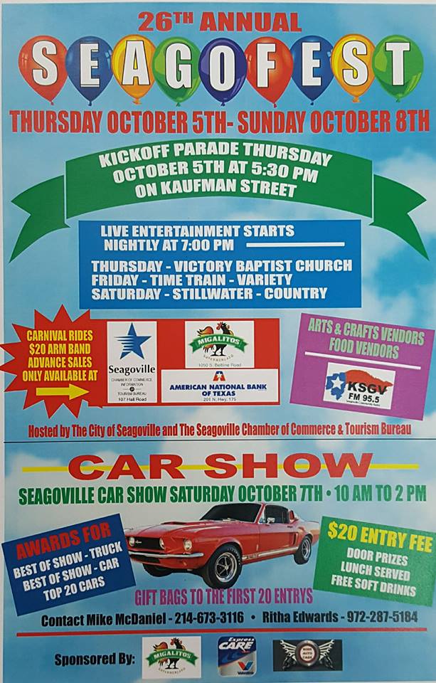 26th Annual Seagoville Fest Car Show Radar