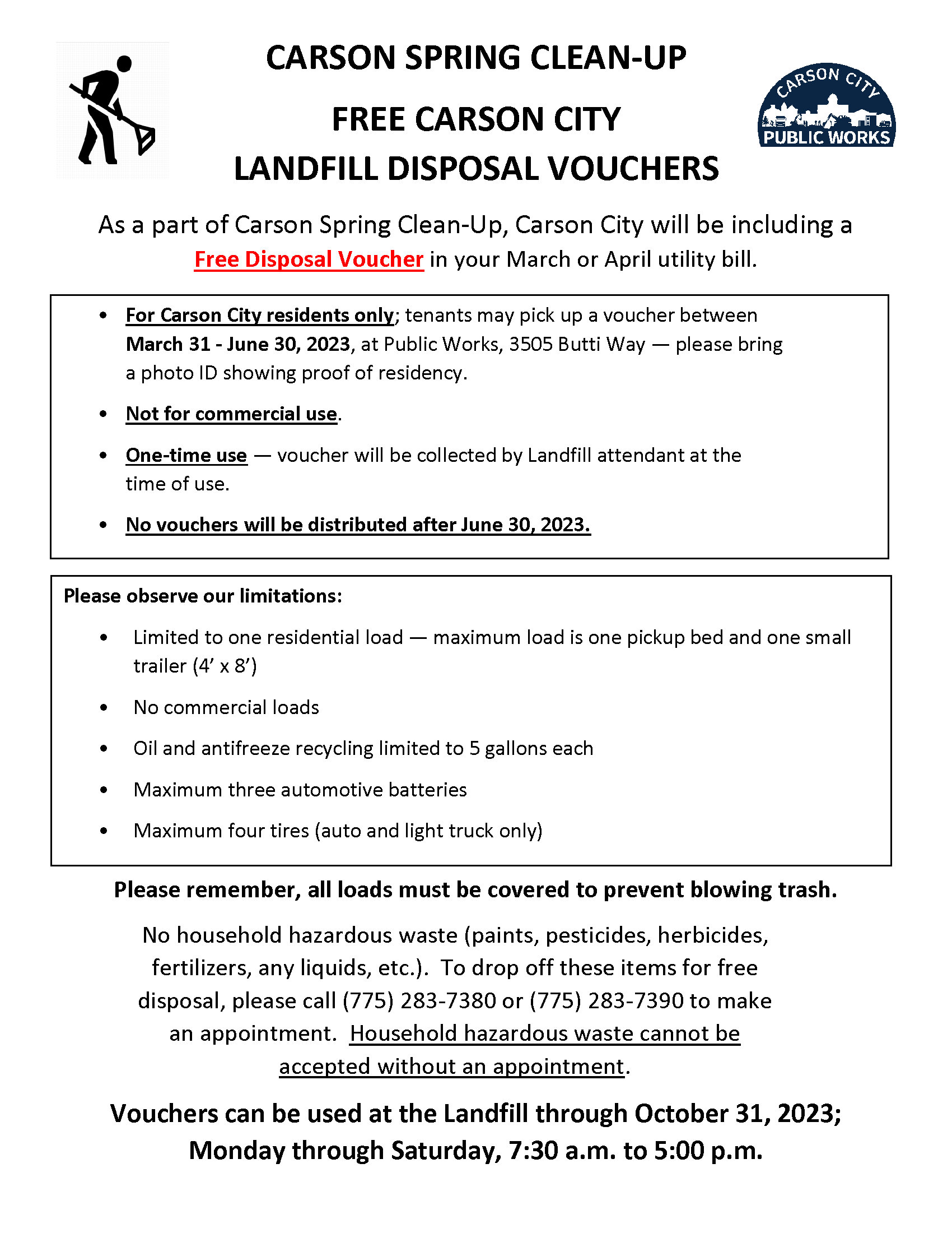 Landfill, Recycling & Hazardous Waste Carson City