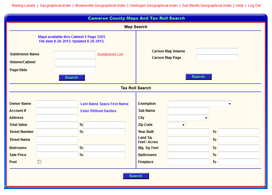 Carson Map Company, Inc. Cameron LogIn