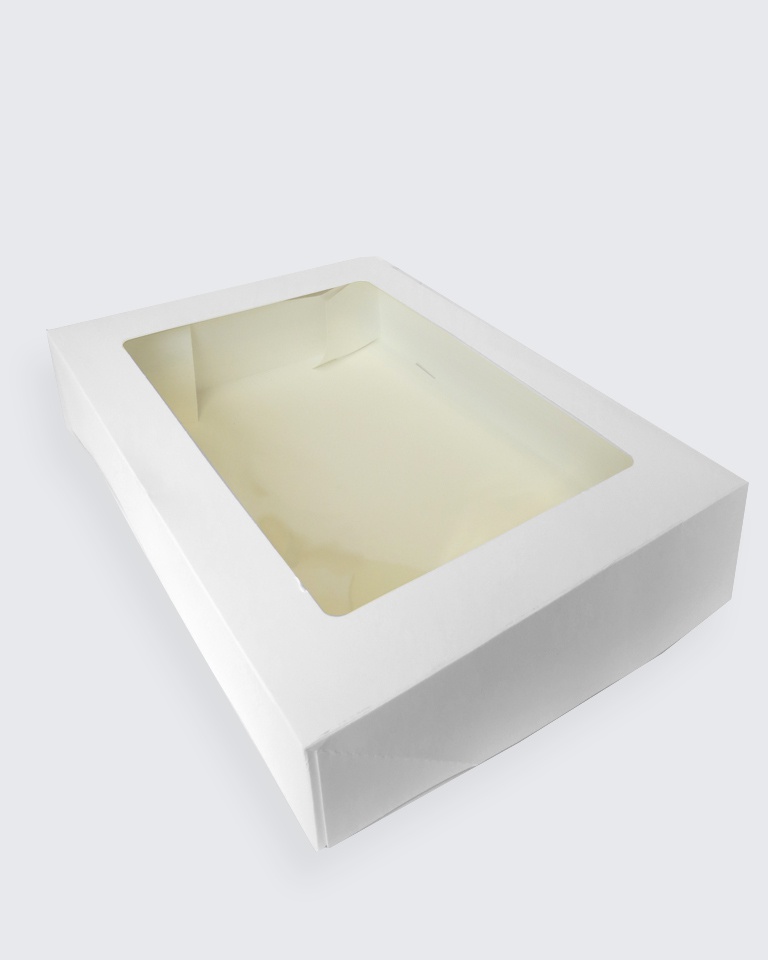 White Cake Boxes with Windows