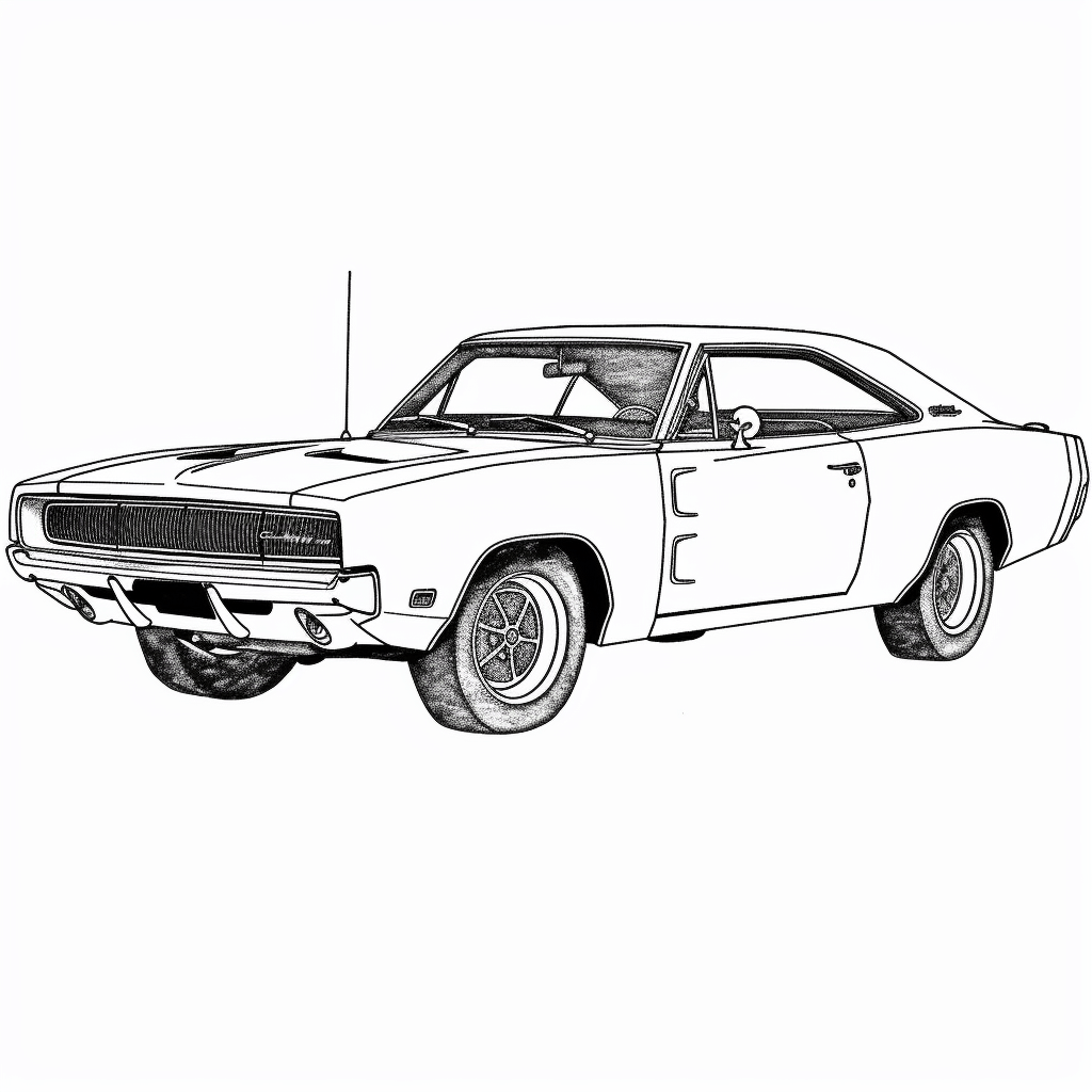 Dodge car coloring pages