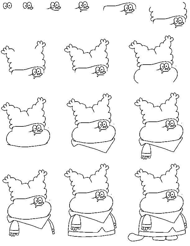 Cartoon Critters learn to draw lessons