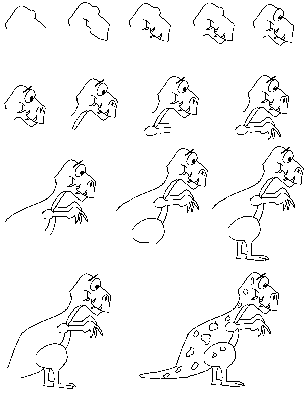 Cartoon Critters learn to draw lessons