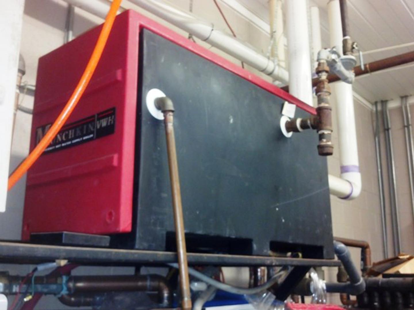 1234 Munchinkin Floor Heat Boiler model 399VWHASMEPS Car Wash Hot Water Heaters, Self