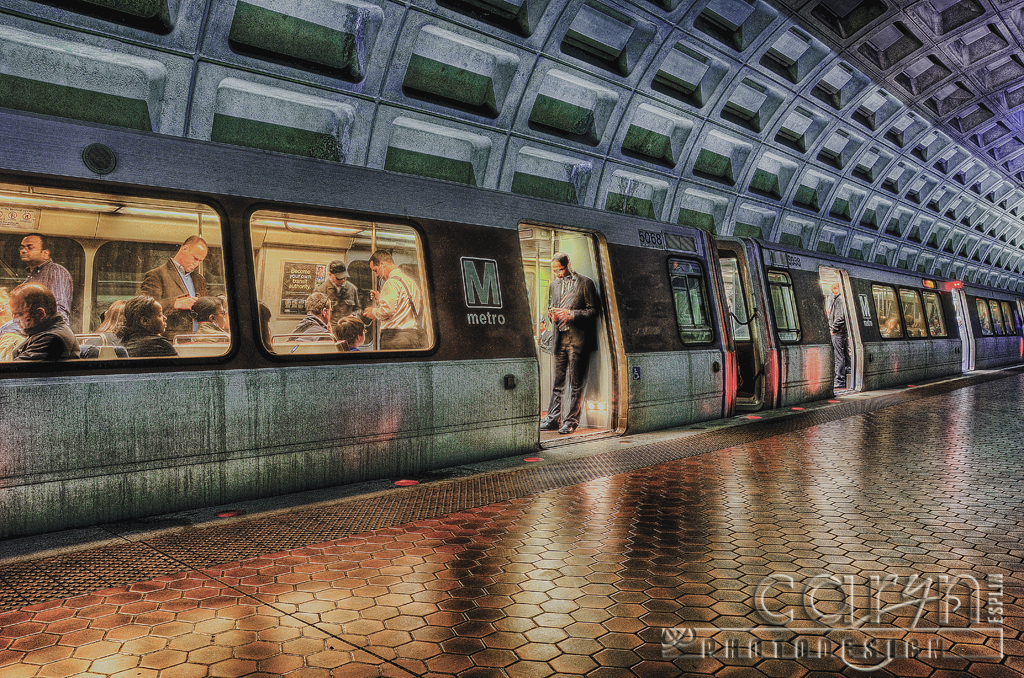 DC Metro Rush Hour at Foggy Bottom Station Caryn Esplin Fine Art