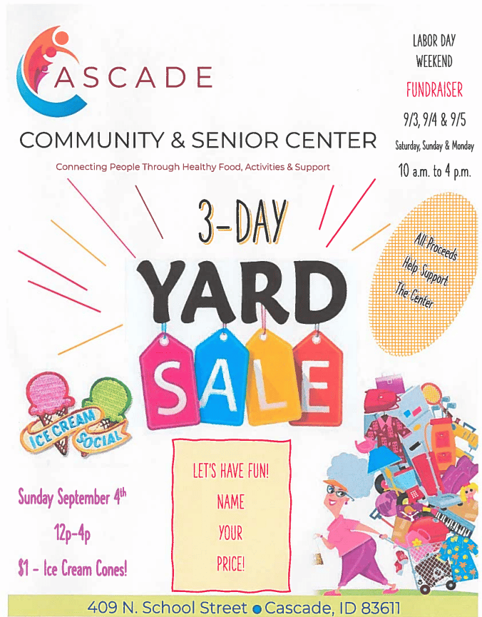 Past Event 3Day Yard Sale Cascade Chamber of Commerce