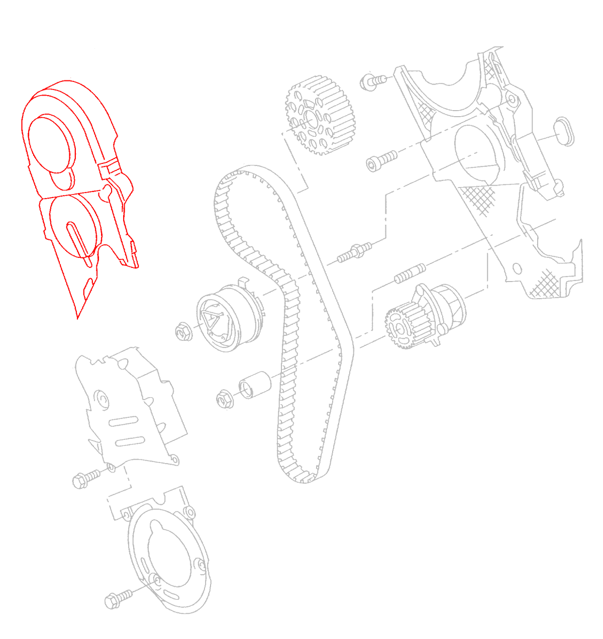 Timing Belt Cover, BEW BHW BRM Upper Cascade German Parts