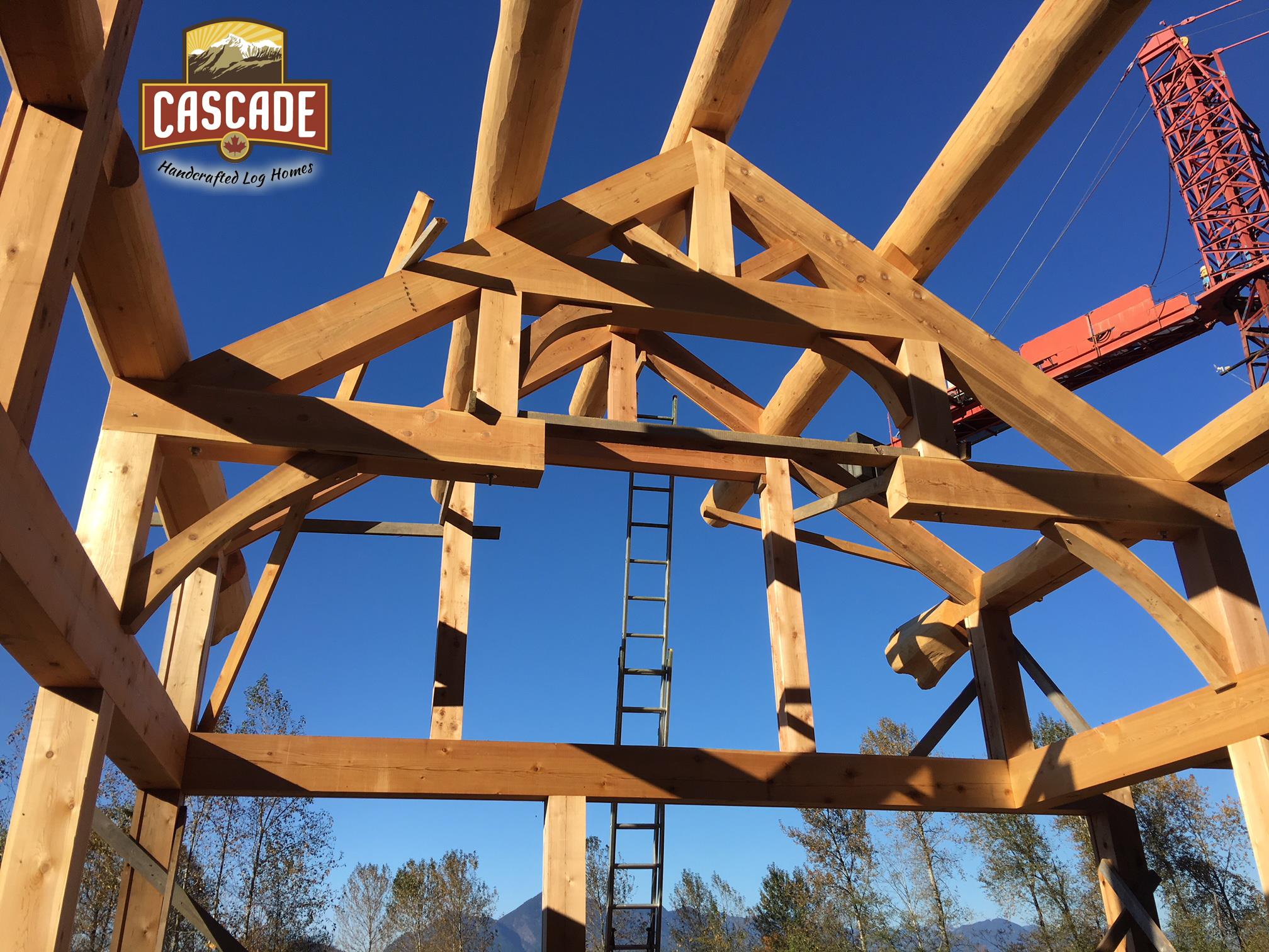 King and Queen Post Truss Cascade Handcrafted Log & Timber Homes