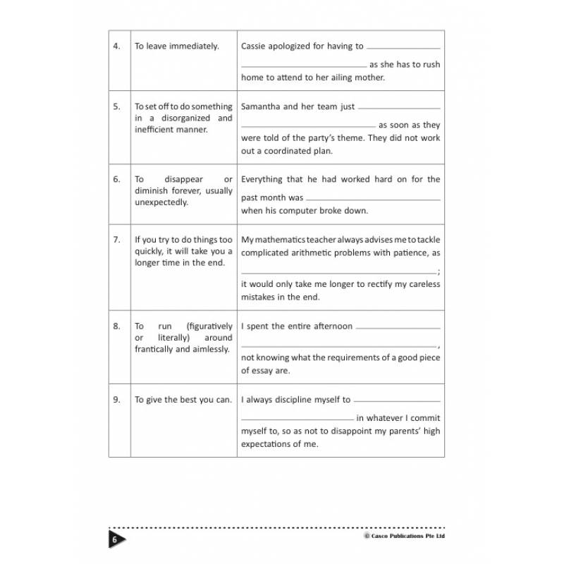 Secondary 1 Power Vocabulary