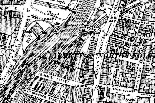 Casebook Jack the Ripper 1894 Ordinance Map of Whitechapel Division