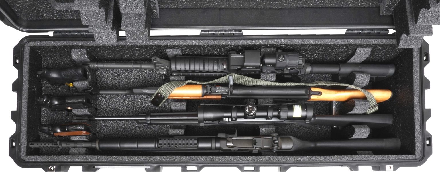 Case Club Multiple 4 Rifle/Shotgun & 3 Pistol Waterproof Shipping Case