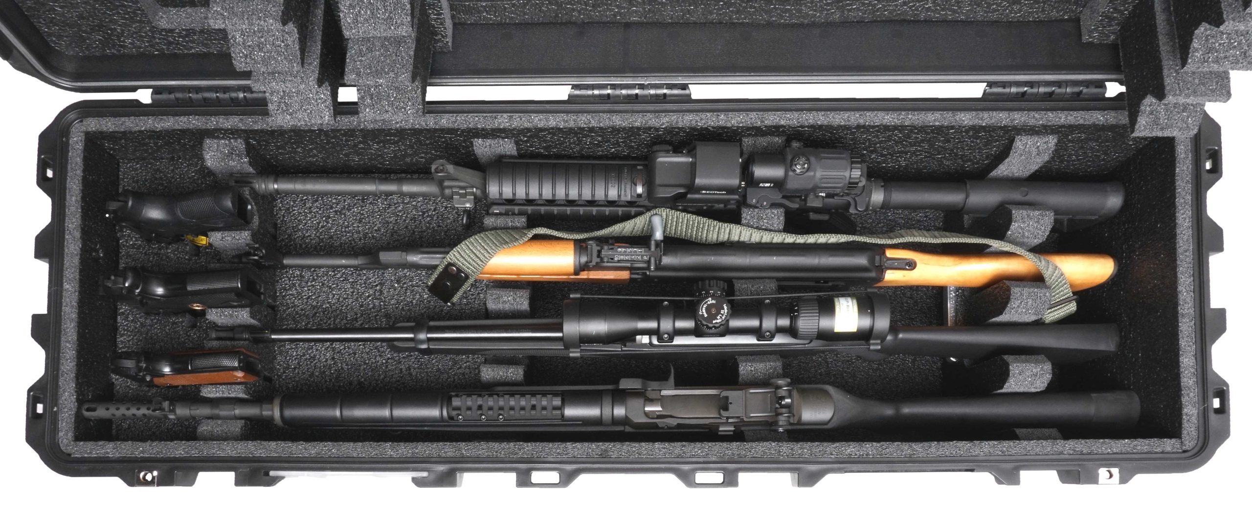 Case Club Multiple 4 Rifle/Shotgun & 3 Pistol Waterproof Shipping Case