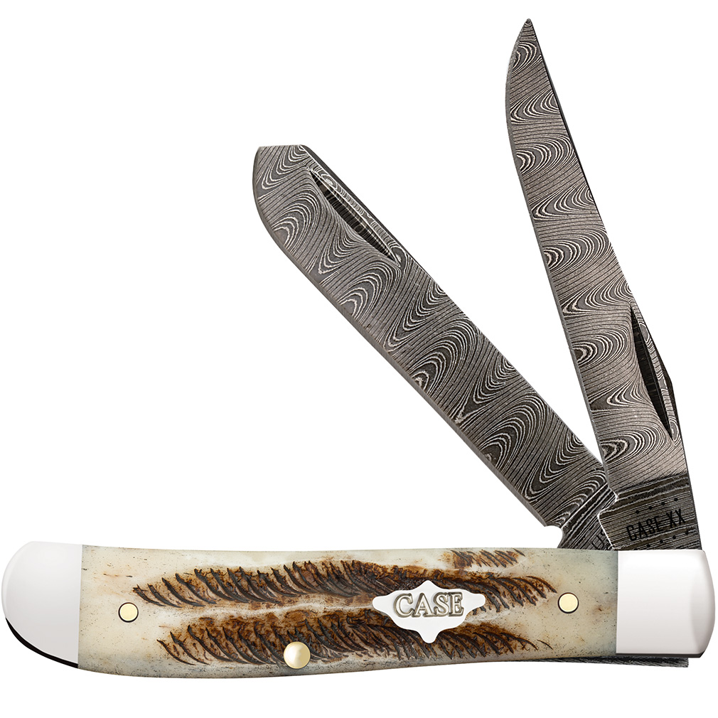 Case knives Case XX Knife Item 77466 Mini Trapper Vintage Bone Damascus