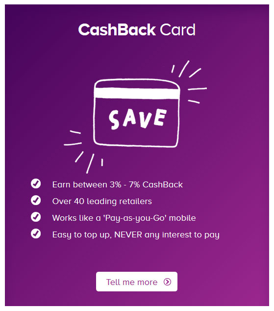 UW Cashback Card Challenge Utility Warehouse Cash Back