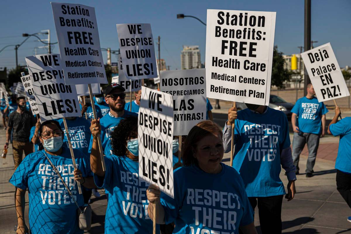 Station Casinos Hosts Protest Outside Culinary Union, Las Vegas Labor