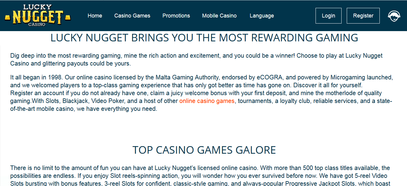 Lucky Nugget Casino Test Erfahrungen mit Lucky Nugget Casino ()