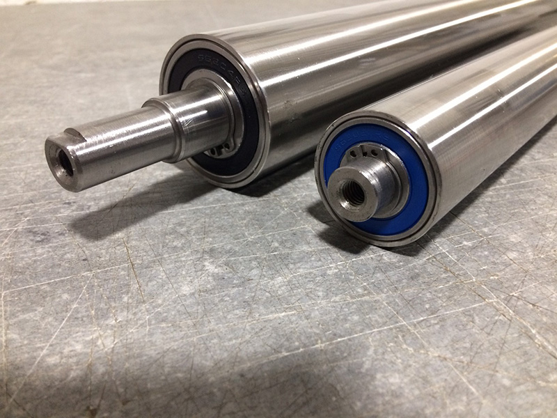 Metal Conveyor Rollers Stainless Steel Shafts