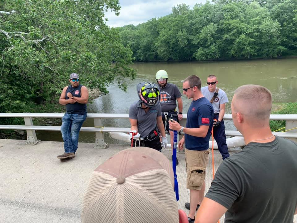 New Waverly Fire Department conducts rope rescue training
