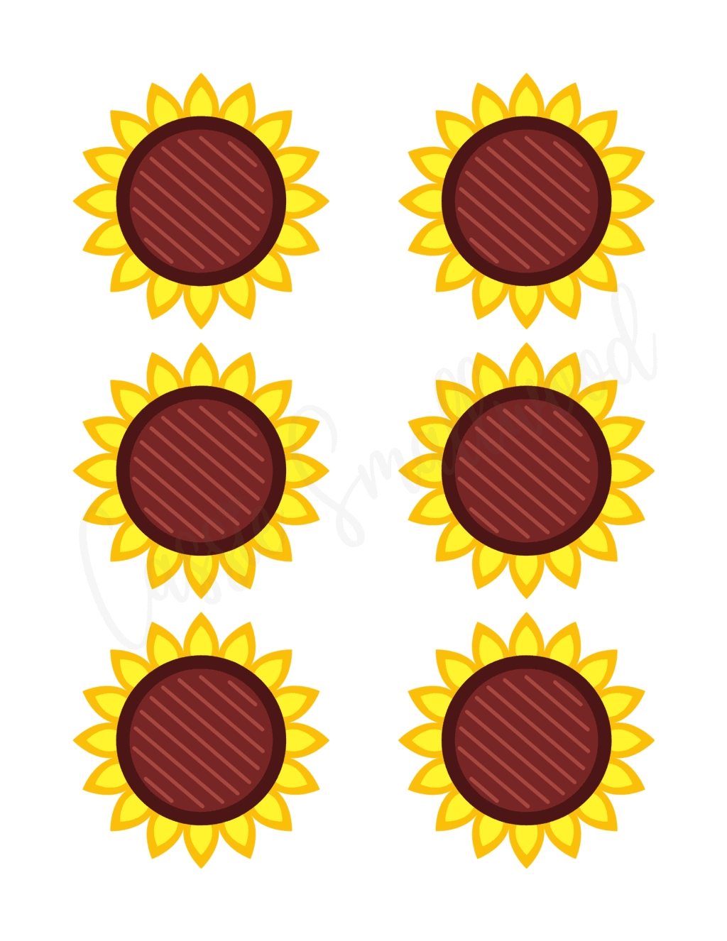 9 Free Printable Sunflower Templates - Cassie Smallwood