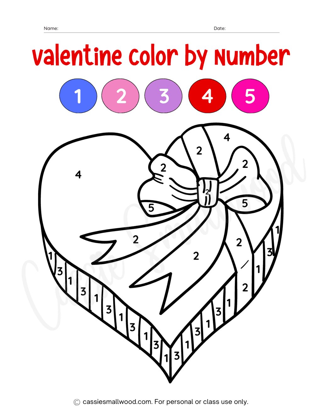 21 Best Valentines Color By Number Free Printables Cassie Smallwood