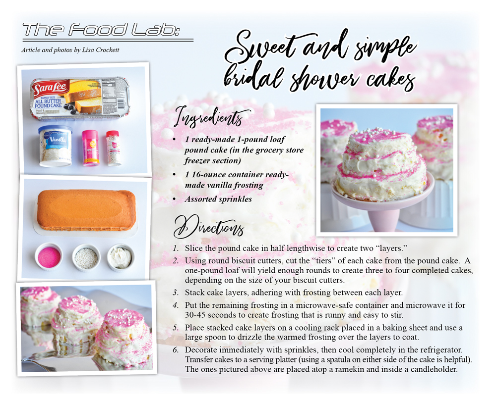 Bridal shower cake sweet and simple