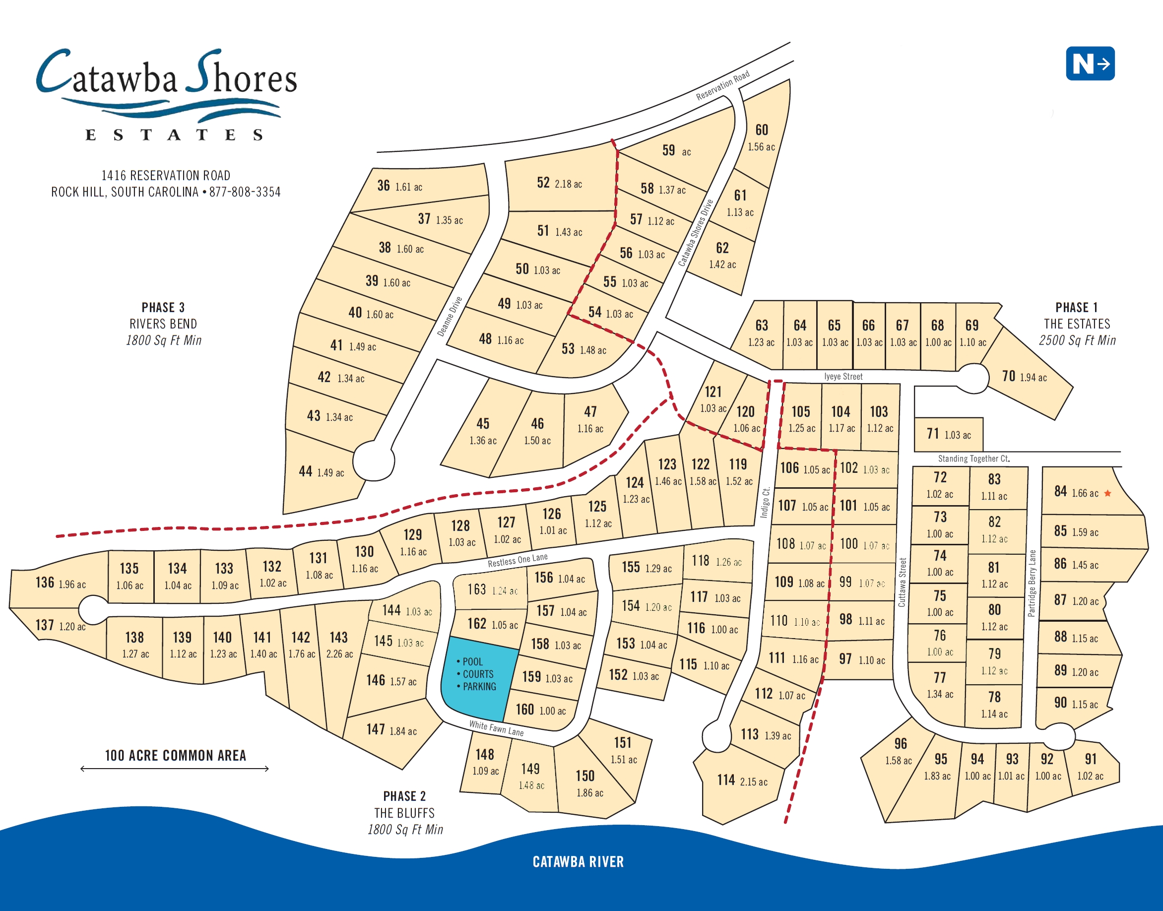 Map Of Lots Catawba Shores Estates POA