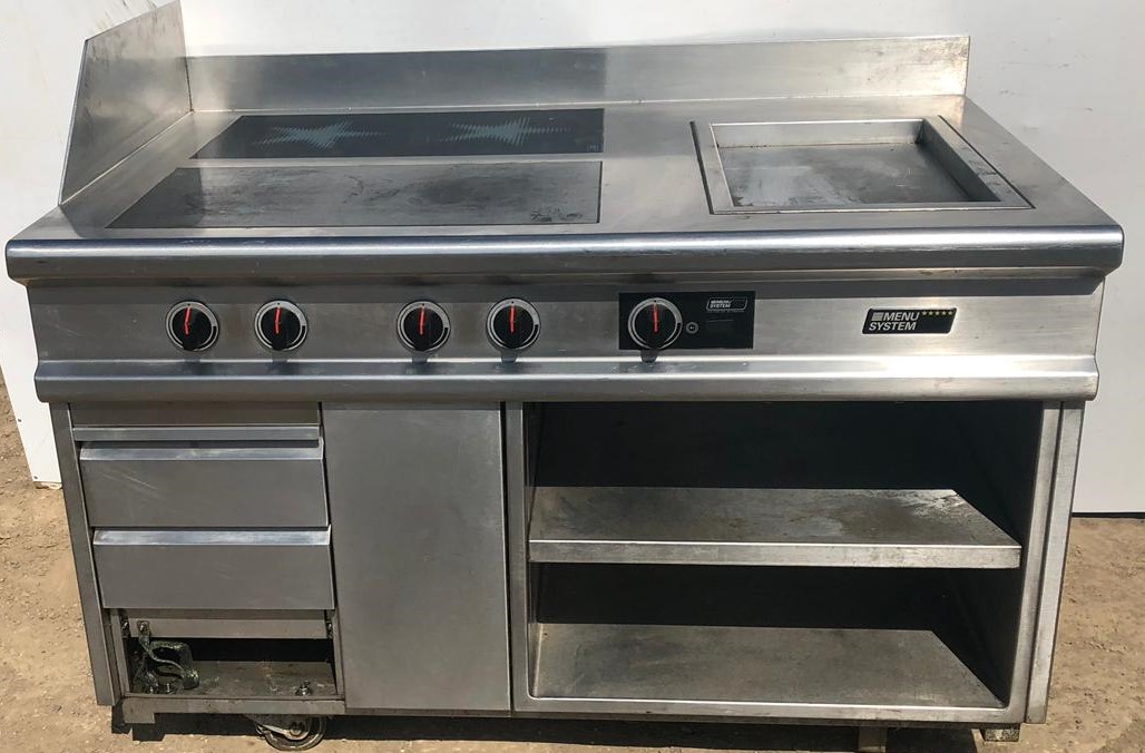 MENU SYSTEM Induction Hob with Integrated Electric Griddle CaterQuip
