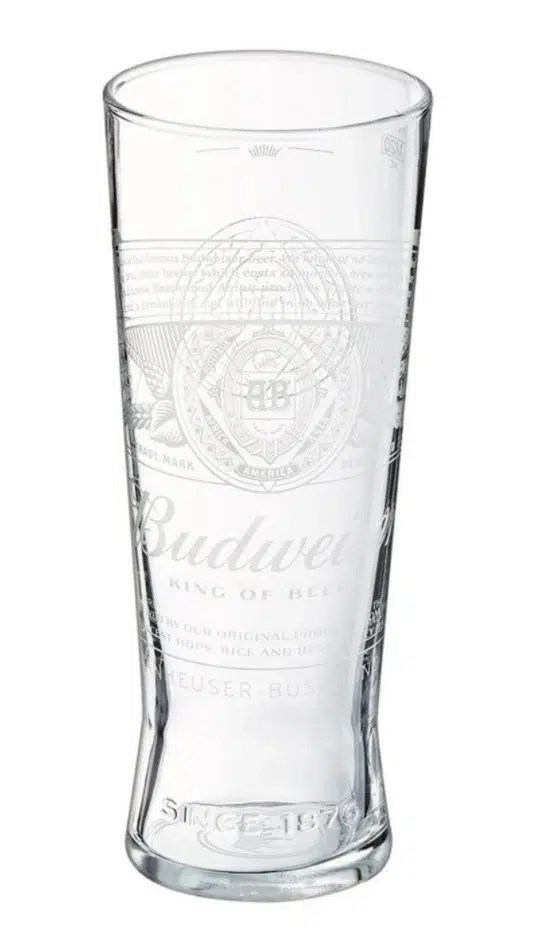 Budweiser Beer Pint Glass CE 57cl / 20oz Cater Supplies Direct