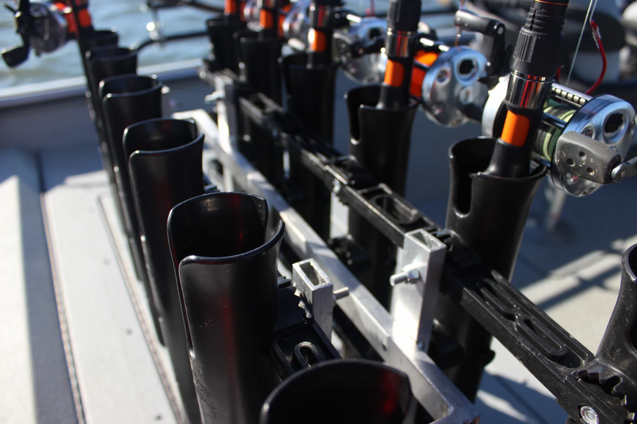 Vertical Fishing Rod Rack For Catfish Boats DIY, Simple, Portable