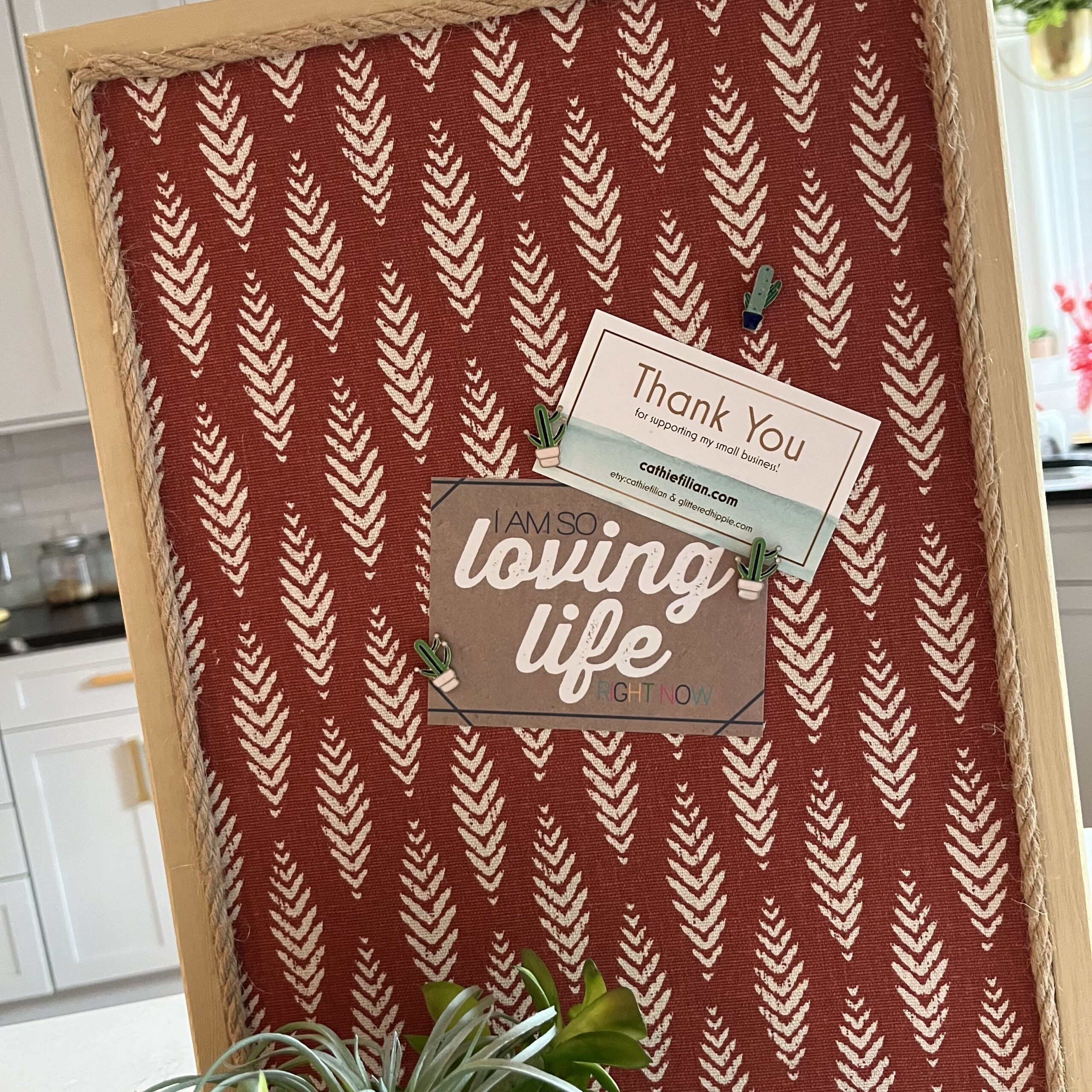 how to fabric covered cork board 2 CATHIE FILIAN's Handmade Happy Hour