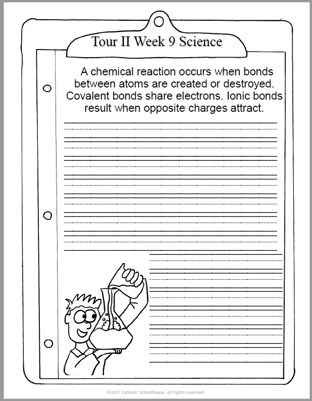 Tour II Quarter 2 Science Copywork and Dictation Printables