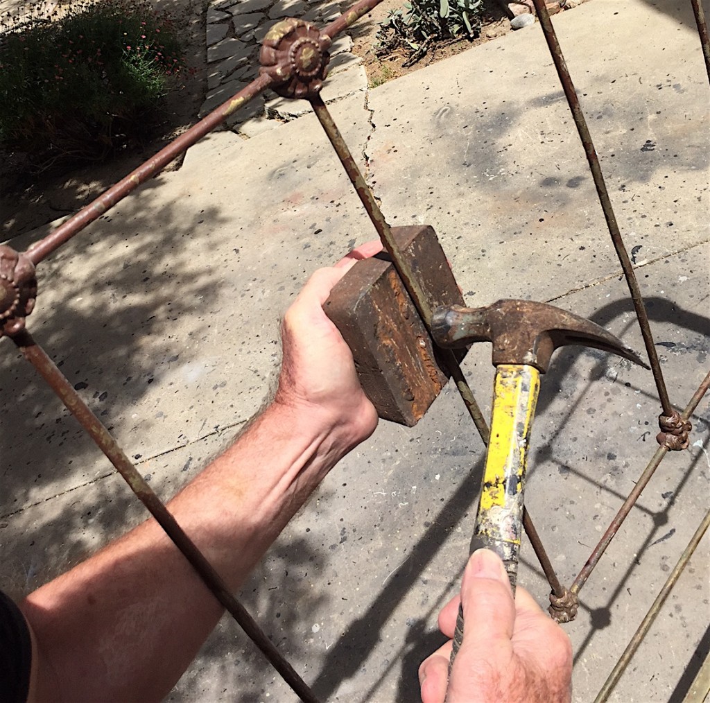 Repairing Bent Rods on Old Iron Beds Cathouse Beds