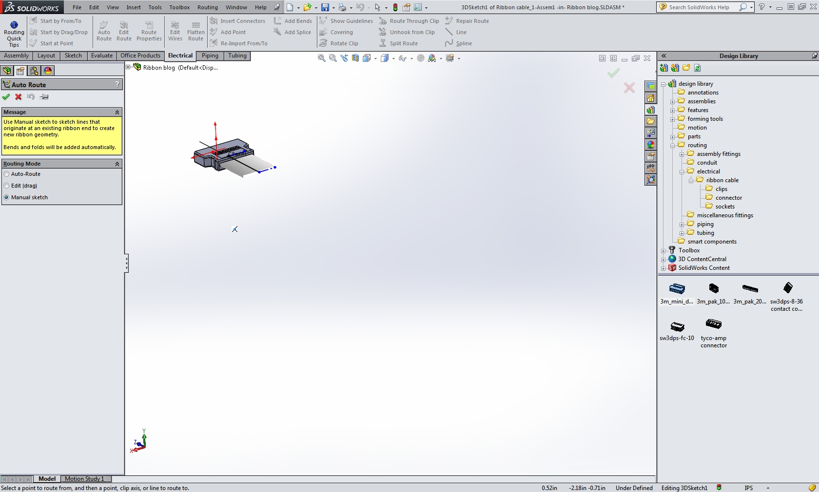 SOLIDWORKS Routing Ribbon Cables Computer Aided Technology