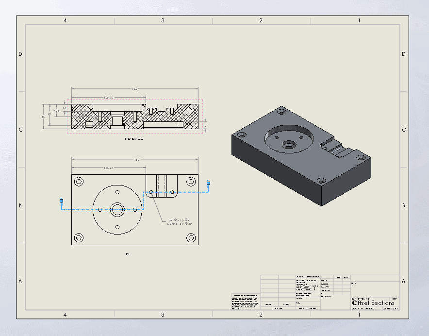 Creating Offset Section Views in SOLIDWORKS Drawings